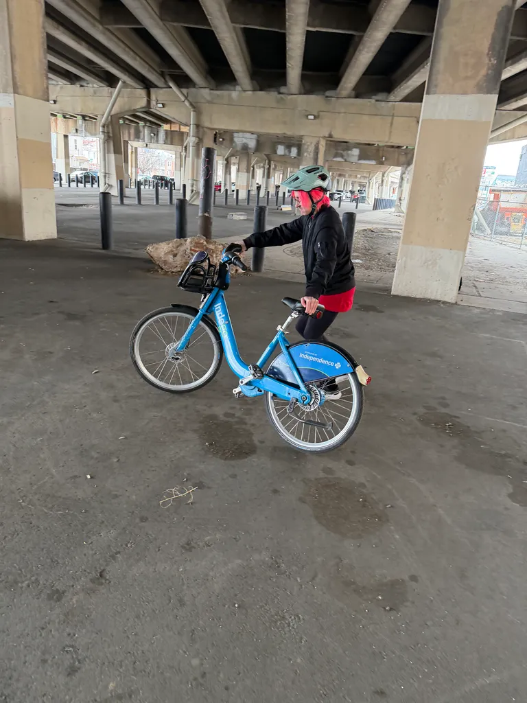 Marty learning to cycle