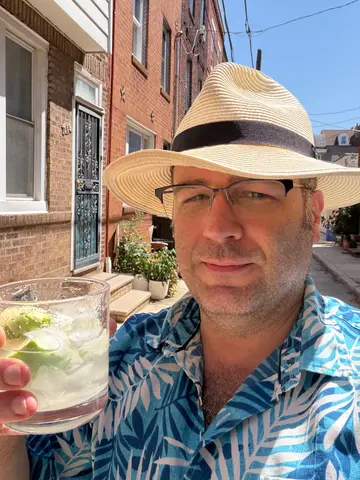 drinking my caipirinha in the heat
