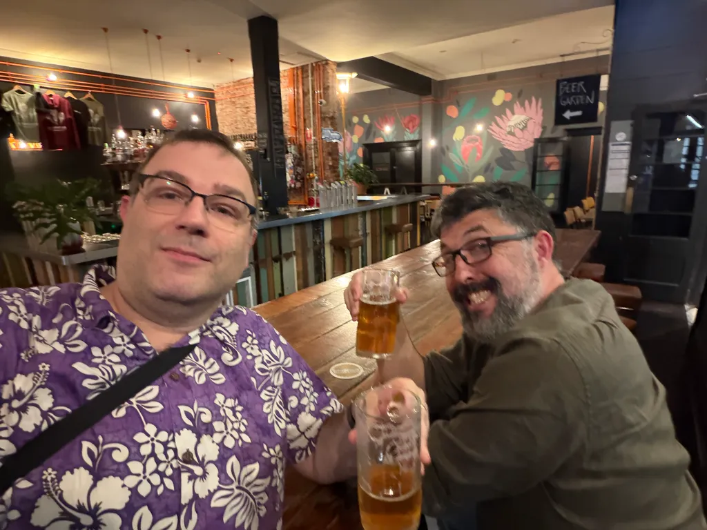 me and Rob and beer