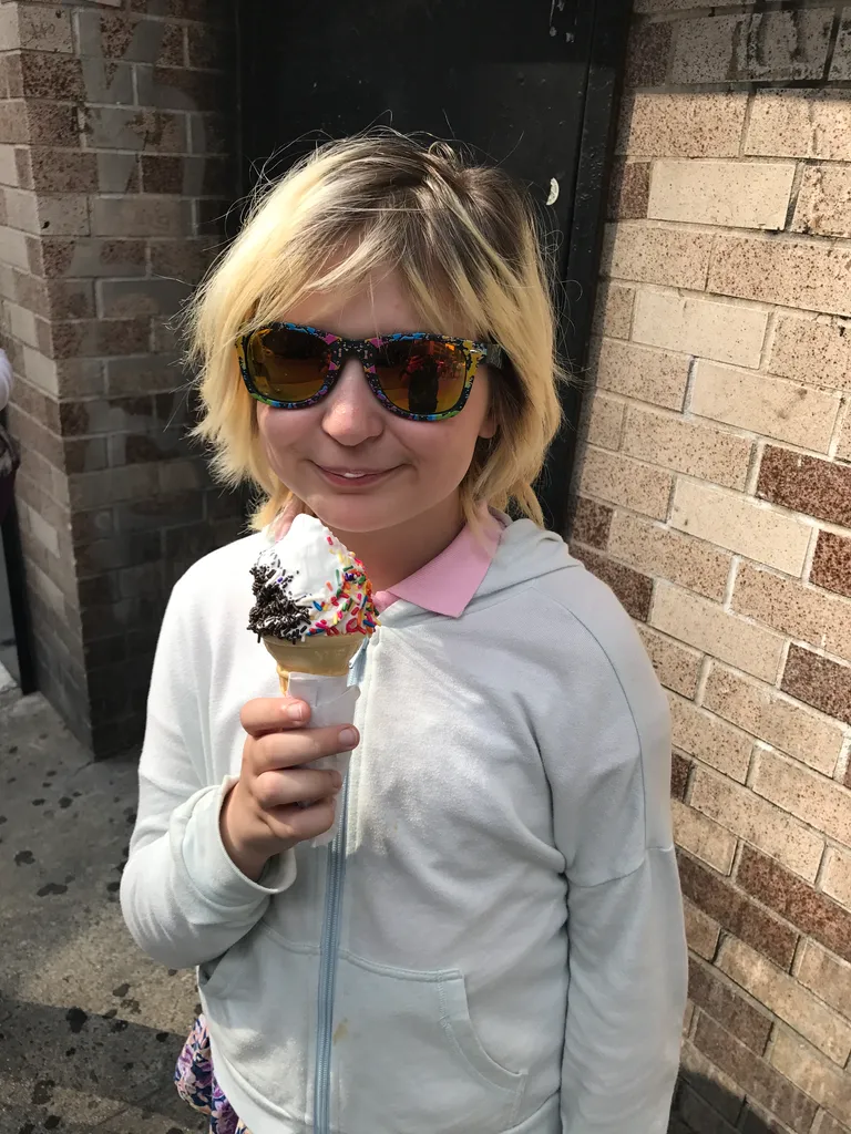 chillin' out with some ice cream