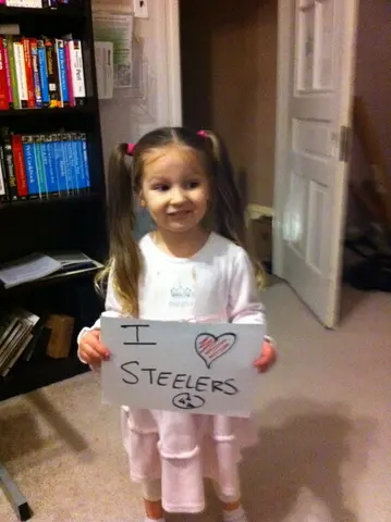she loves the Steelers