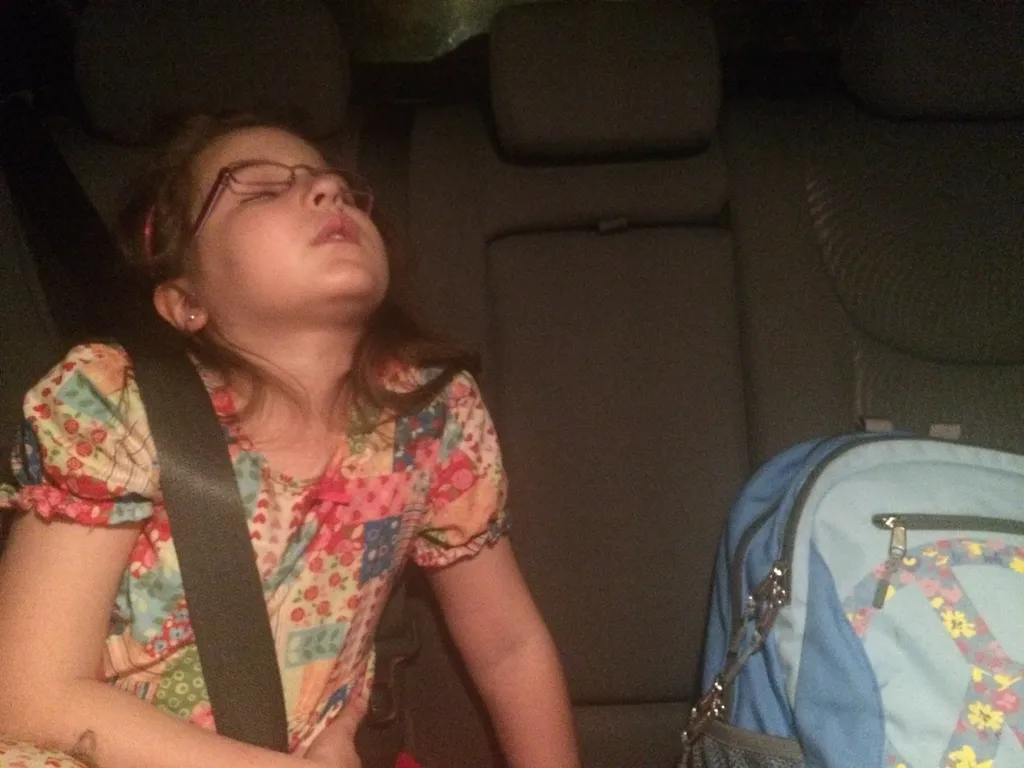 zonked in the car