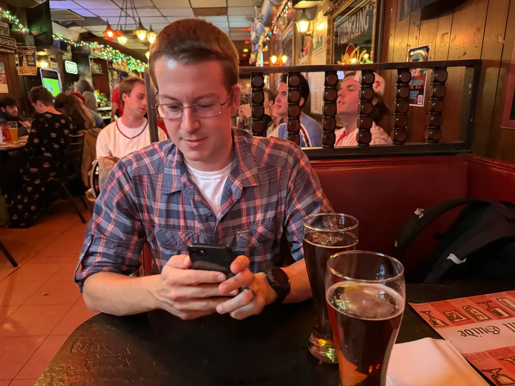 at Oscar's with Matthew