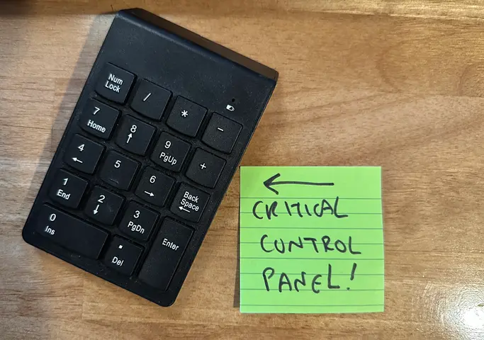 critical control panel
