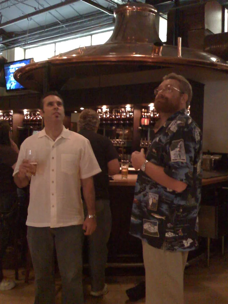 Paul and Geoff, thanking heaven for beer