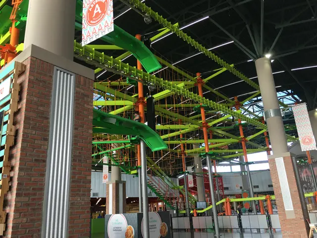 weird climbing thing at a mall-like place