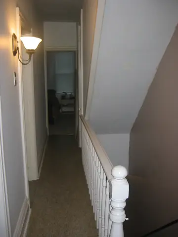 upstairs hallway, from the east