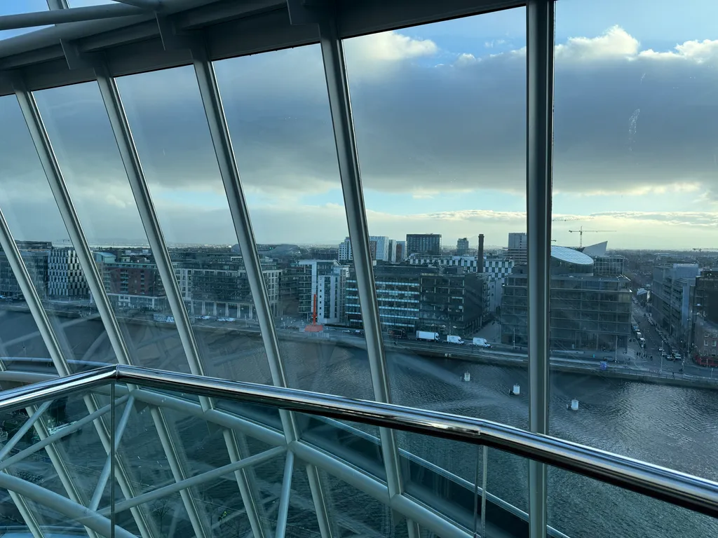 view from top of the Dublin convention centre