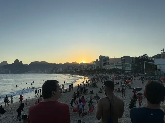 the sunset at Arpoador