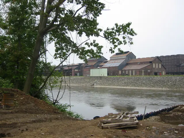 the steel from the towpath