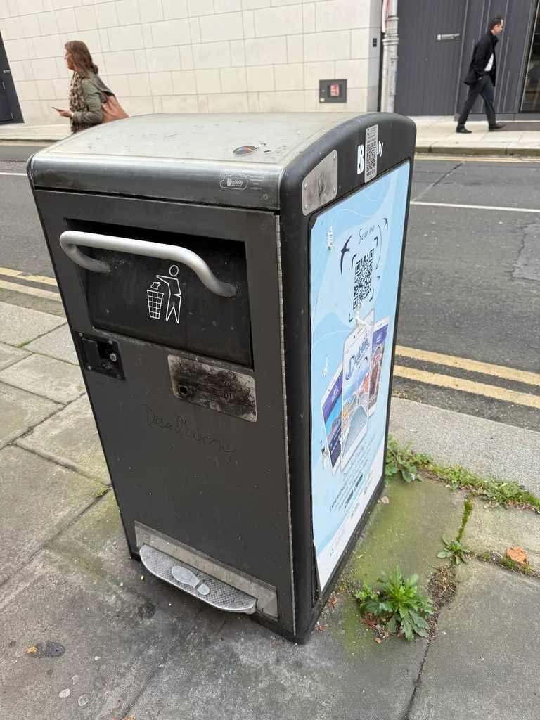 Dublin's trash cans match Philly's!