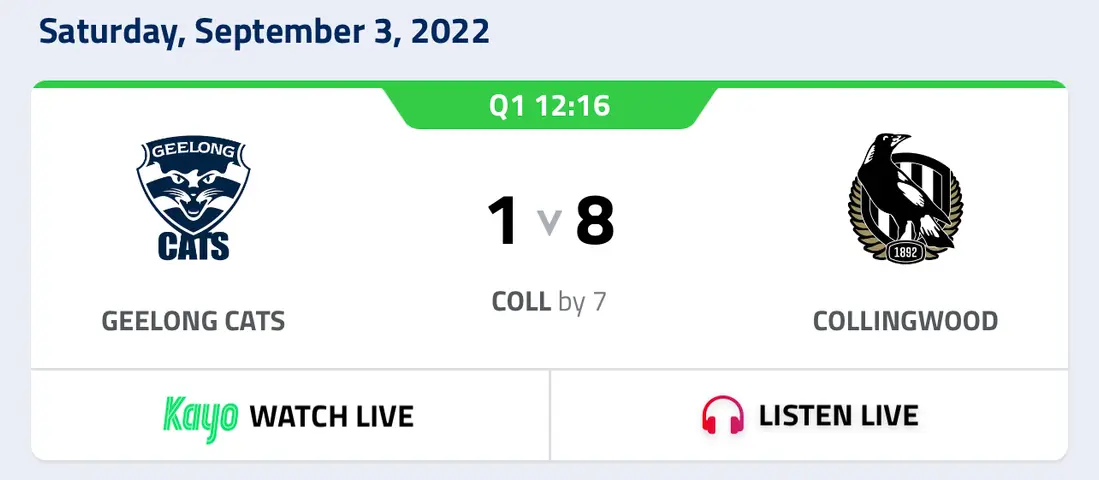 first quarter score
