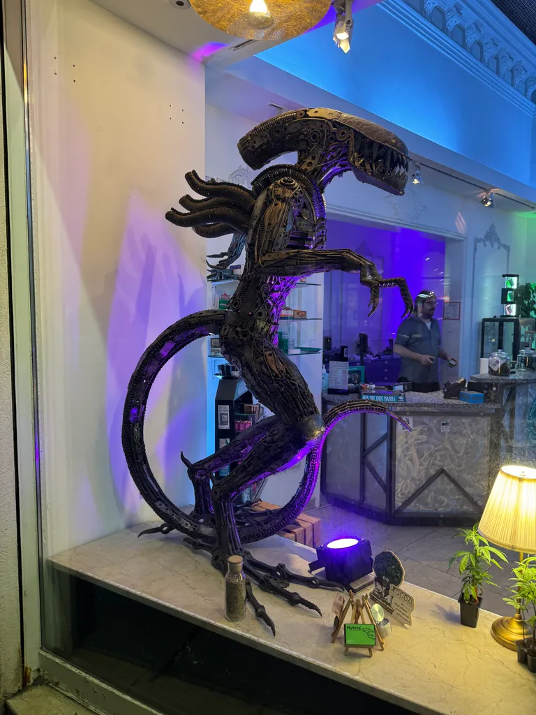 Xenomorph in a window