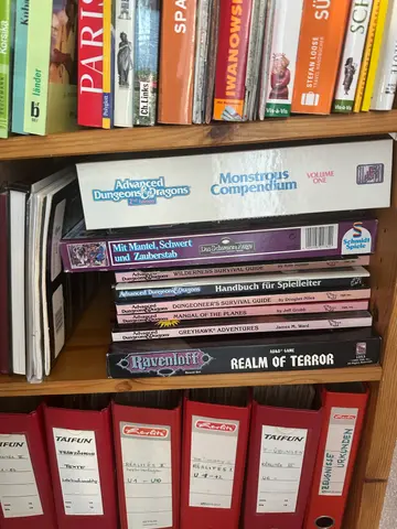 RPG books stashed in Anne's house
