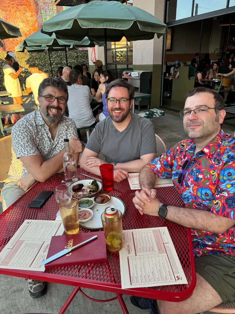 dinner with Rob and Michael