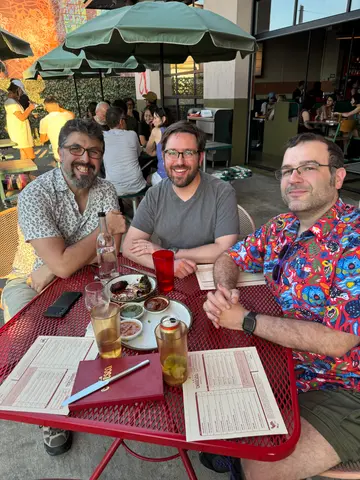 dinner with Rob and Michael