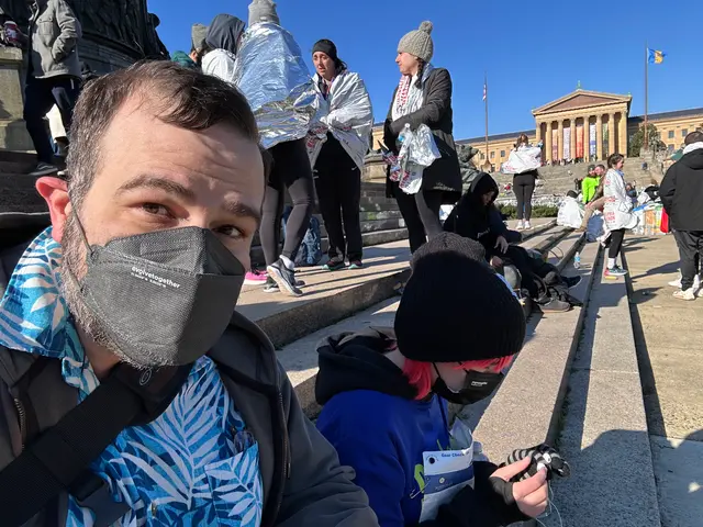 waiting for the Philly 8K with Marty