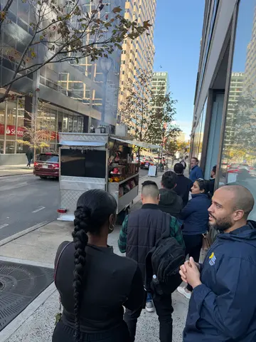 Octopus falafel cart