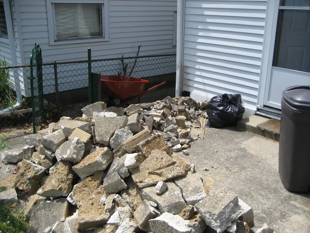 before removing the debris!