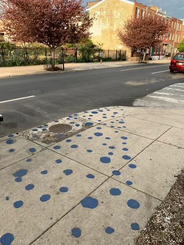 blue dots