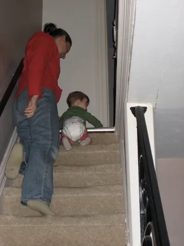 martha learns to climb the stairs