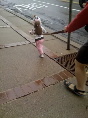 running along the parade route