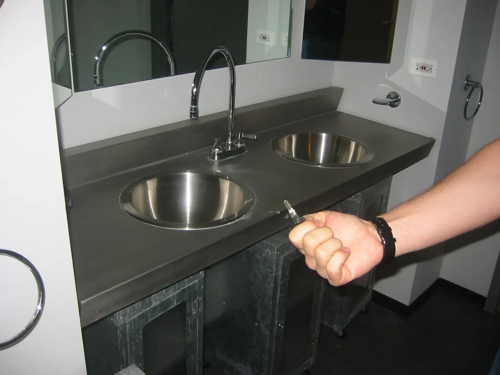 the bathroom