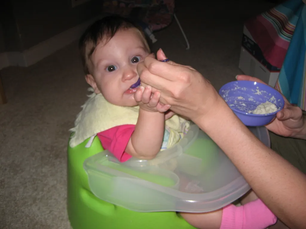 martha helps feed herself
