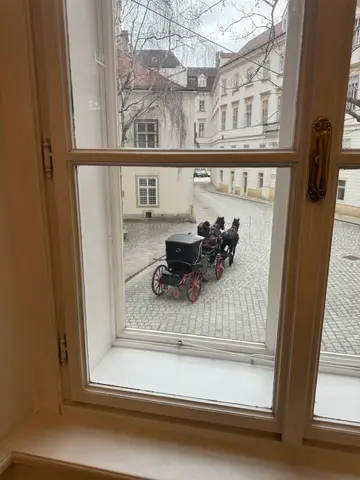 Uhrenmuseum: a carriage passes