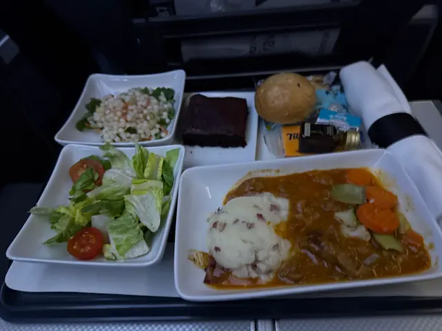 airline meal, headed to DOH