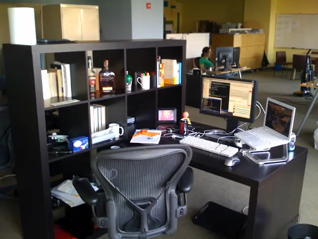 new desk at work