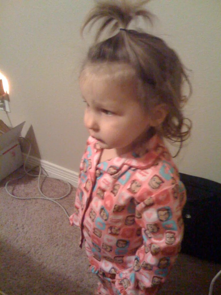 mj in her new pjs
