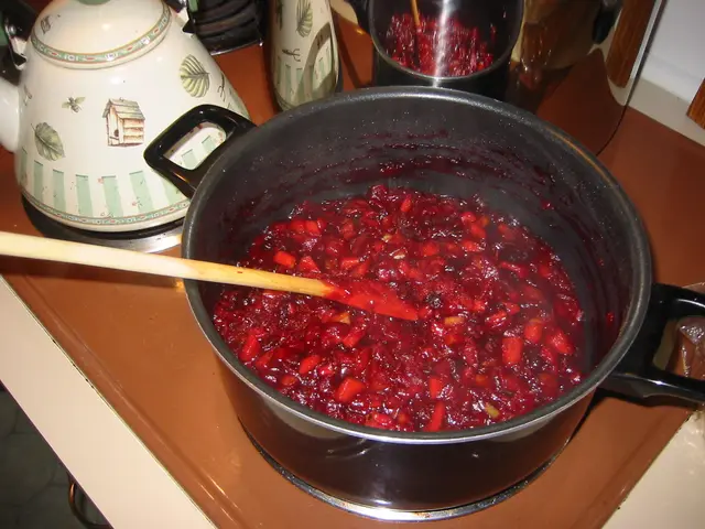 cranberry chutney being prepared