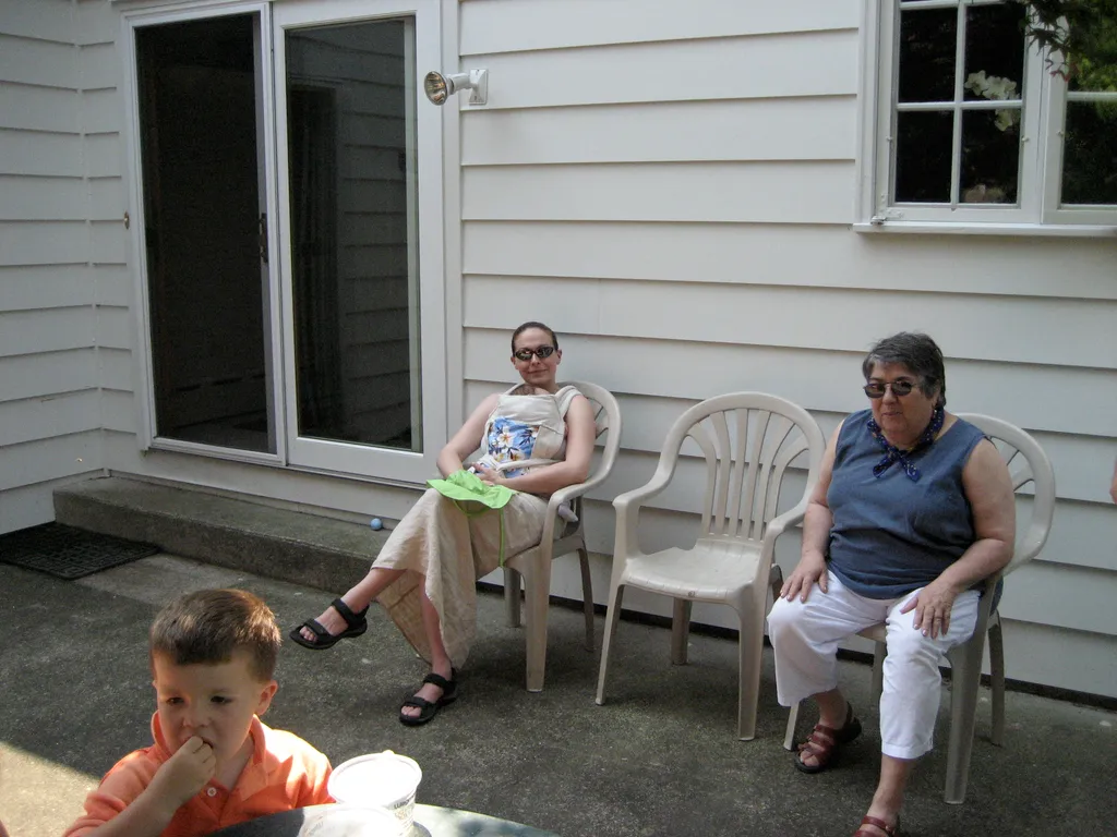 relaxing in the shade