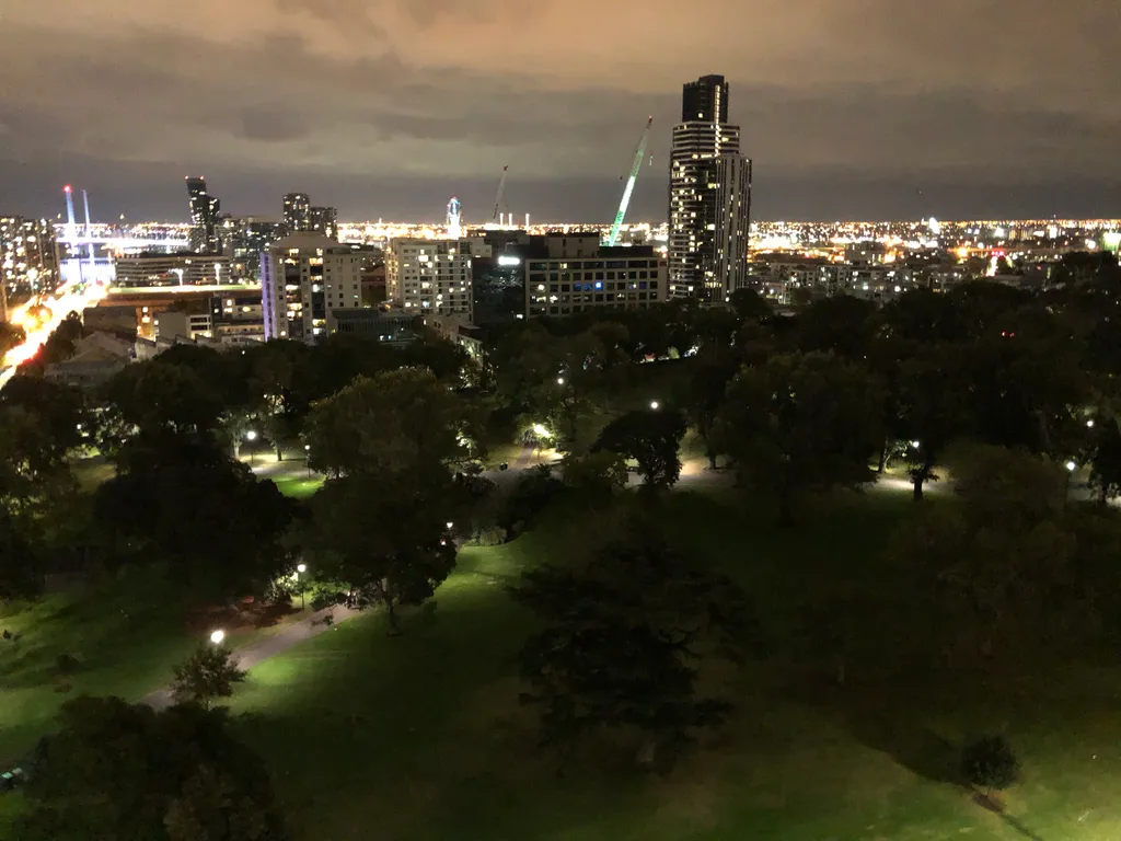 Flagstaff garden by night