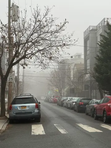a foggy day in the hood