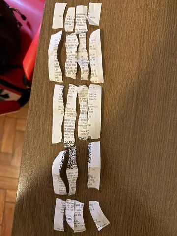my chocolate receipt