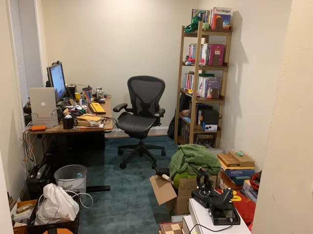 installing rug in home office