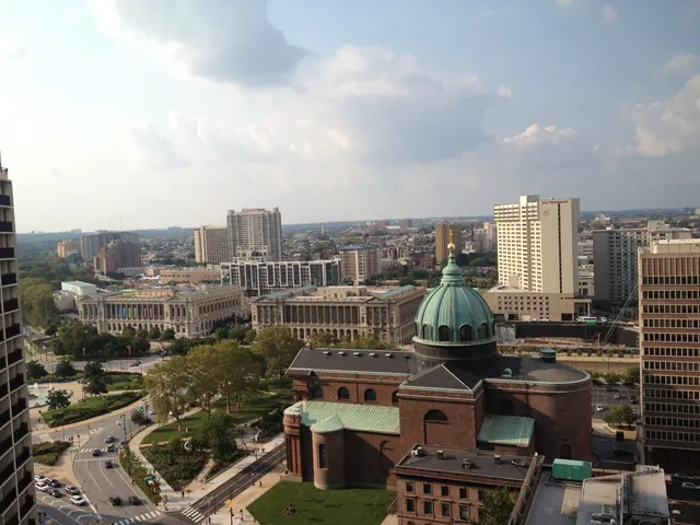 view from the rooftop pool area