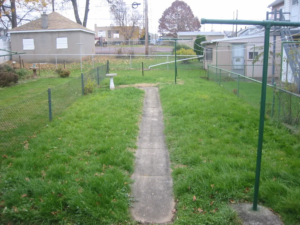 back yard, from the west