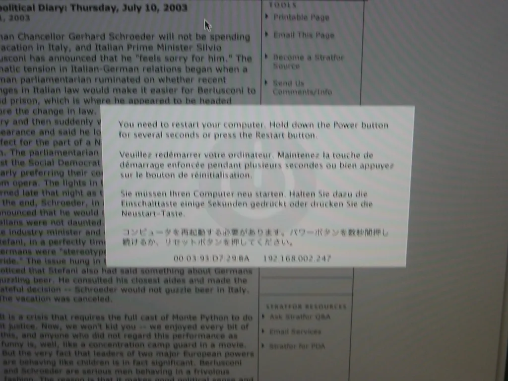 os x kernel panic