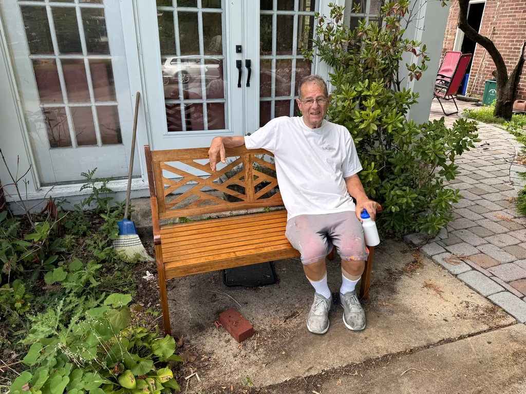 dad's new bench