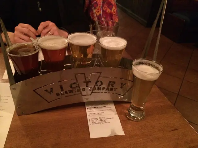 flight of beers at Victory