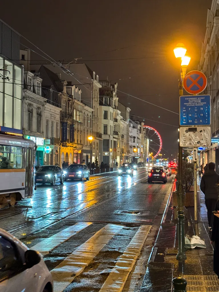 Brussels, with a ferris wheel