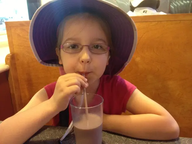 Chocolate milk at breakfast