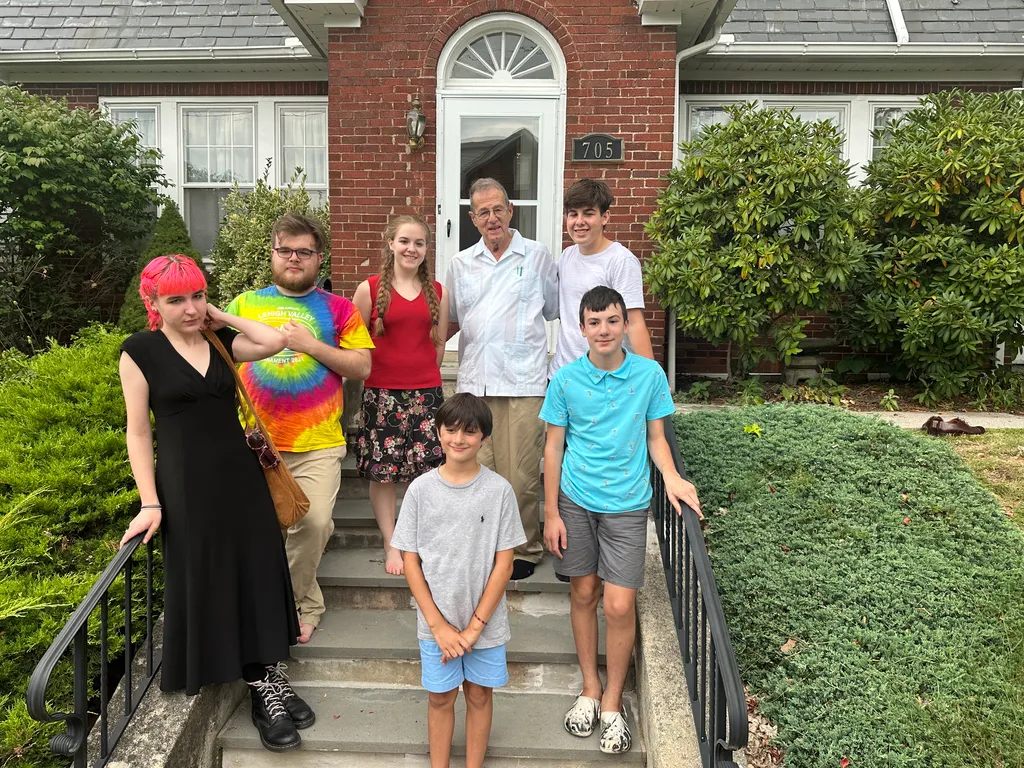 dad and (some of) his grandkids