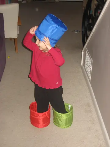 look, it's me under this bucket!