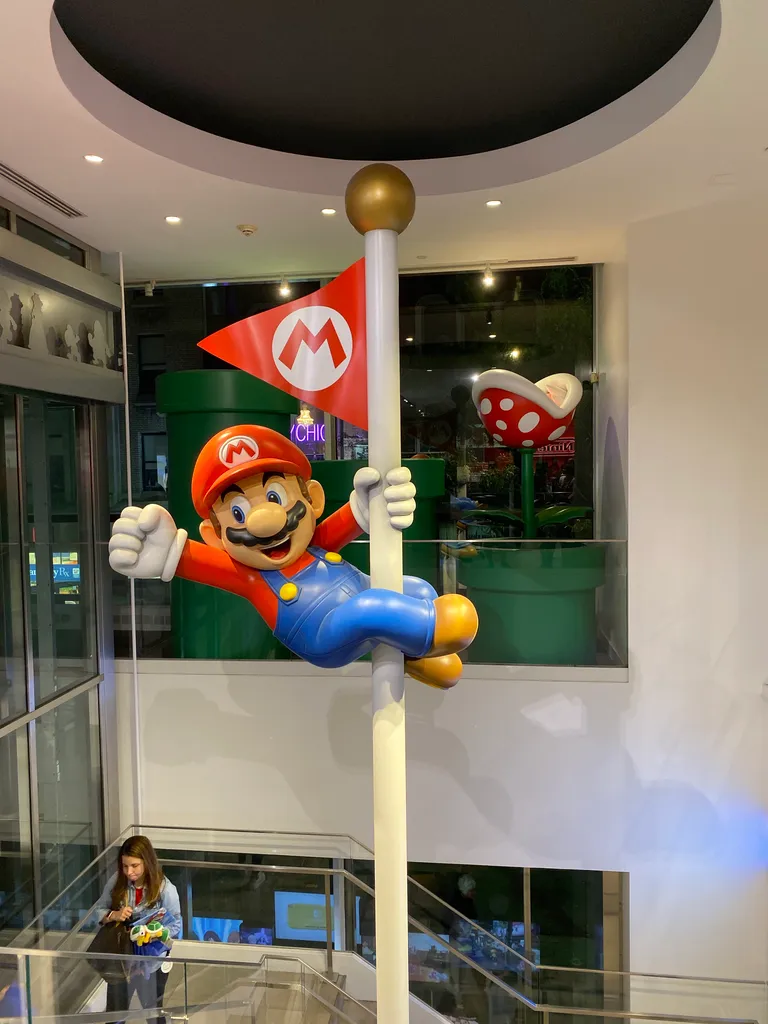 at the Nintendo store