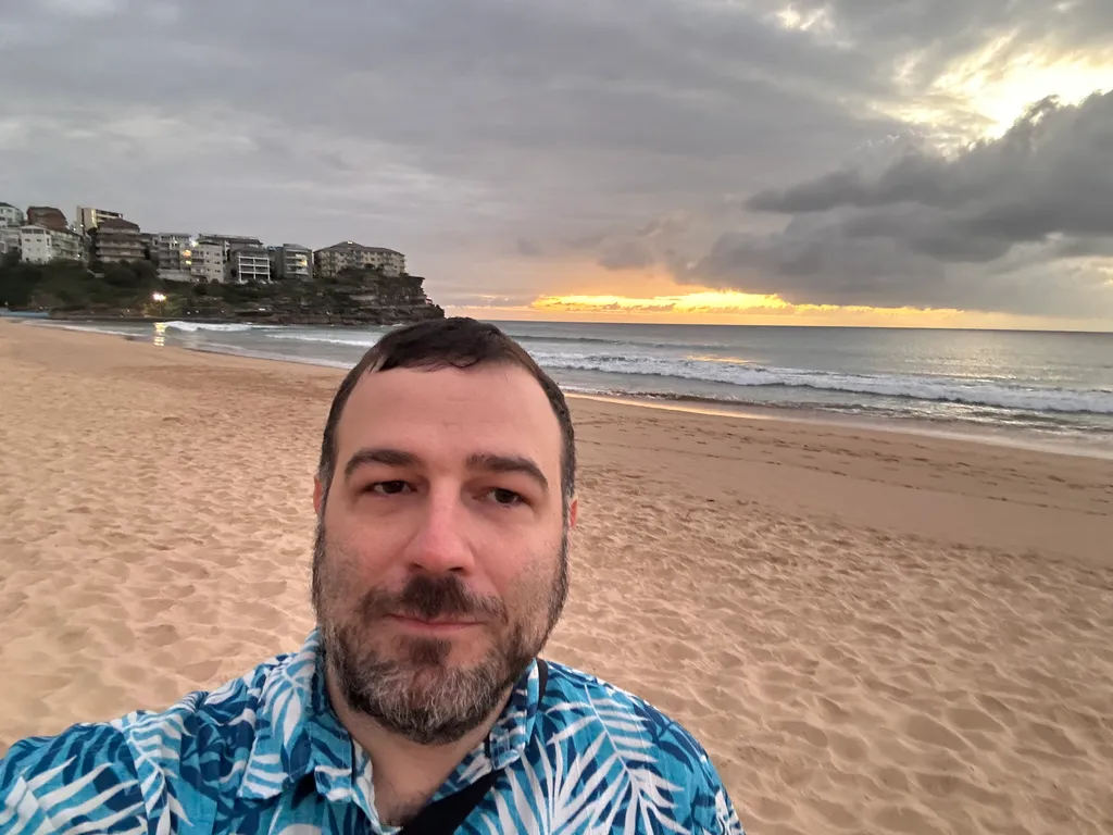 sunrise at manly, selfie