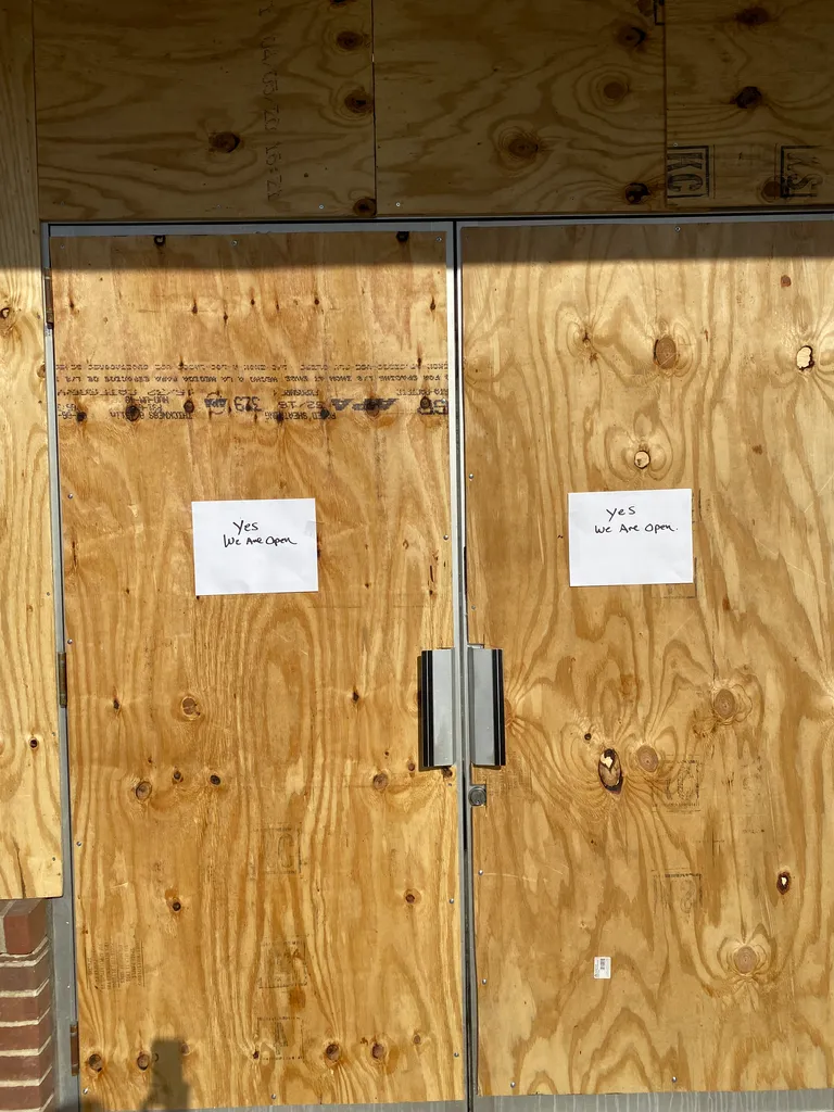 everybody boarded up